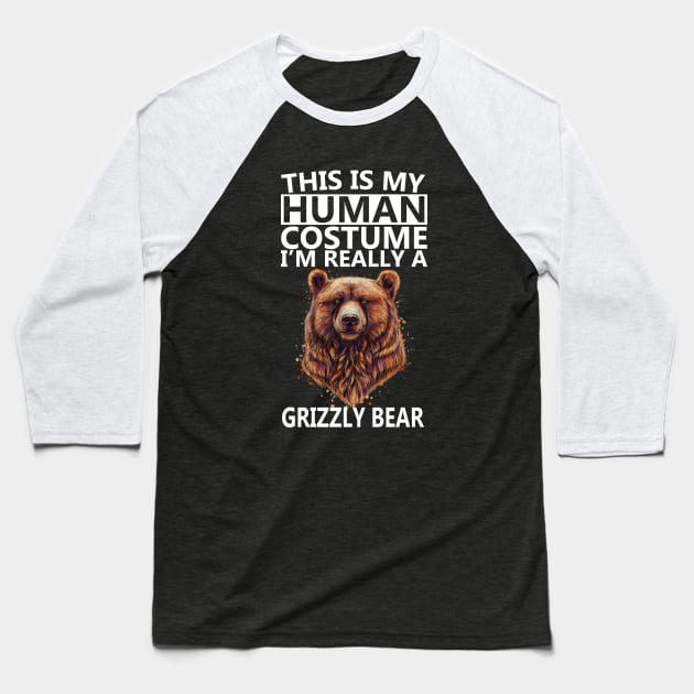 this is my human costume i'm really a bear Baseball T-Shirt by youki